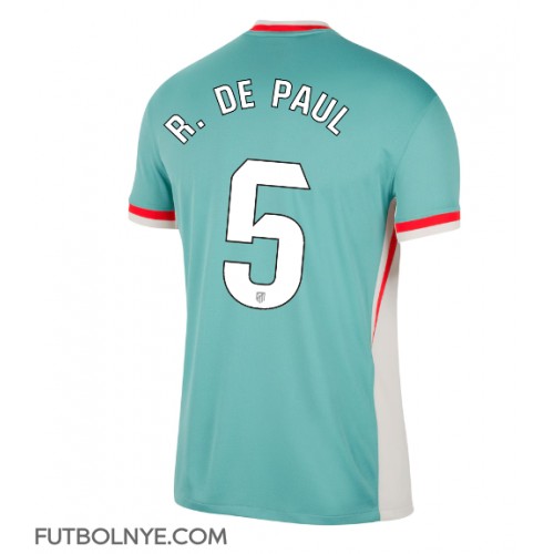 Camiseta Atletico Madrid Rodrigo De Paul #5 Visitante Equipación 2024-25 manga corta